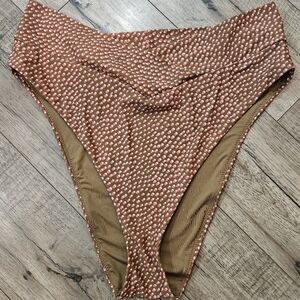 Aerie High Cut Cheeky Bottom Polka Dot XL